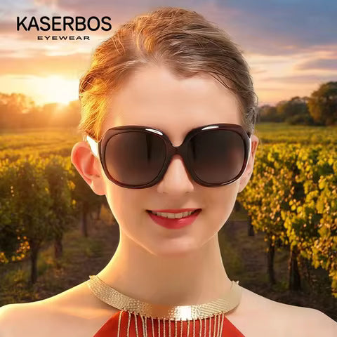 Lunettes de soleil polarisées surdimensionnées pour femme - Style mode et sport, protection UV400