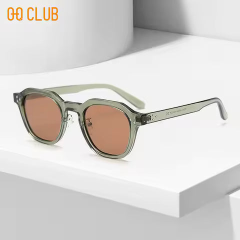 Lunettes de soleil O-Q CLUB Style Coréen Rétro UV400 pour Hommes et Femmes