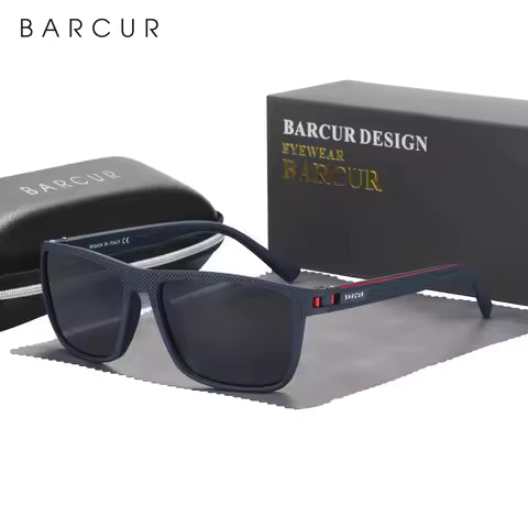Lunettes de Soleil Polarisées TR90 BARCUR - Protection UVAB pour Homme et Femme