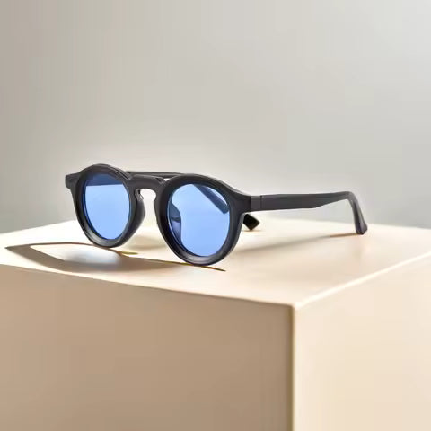 Lunettes de Soleil Rondes Rétro UV400 - Style Punk Tendance pour Hommes et Femmes