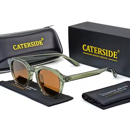 Lunettes de soleil polarisées CATERSIDE Rétro - Monture Ultralégère TR90 pour Homme & Femme