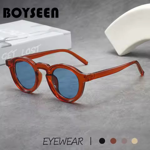 Lunettes de soleil ovales rétro homme style américain imprimé léopard UV400