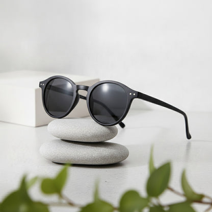 Lunettes de soleil rondes vintage polarisées ZENOTTIC - Taille S