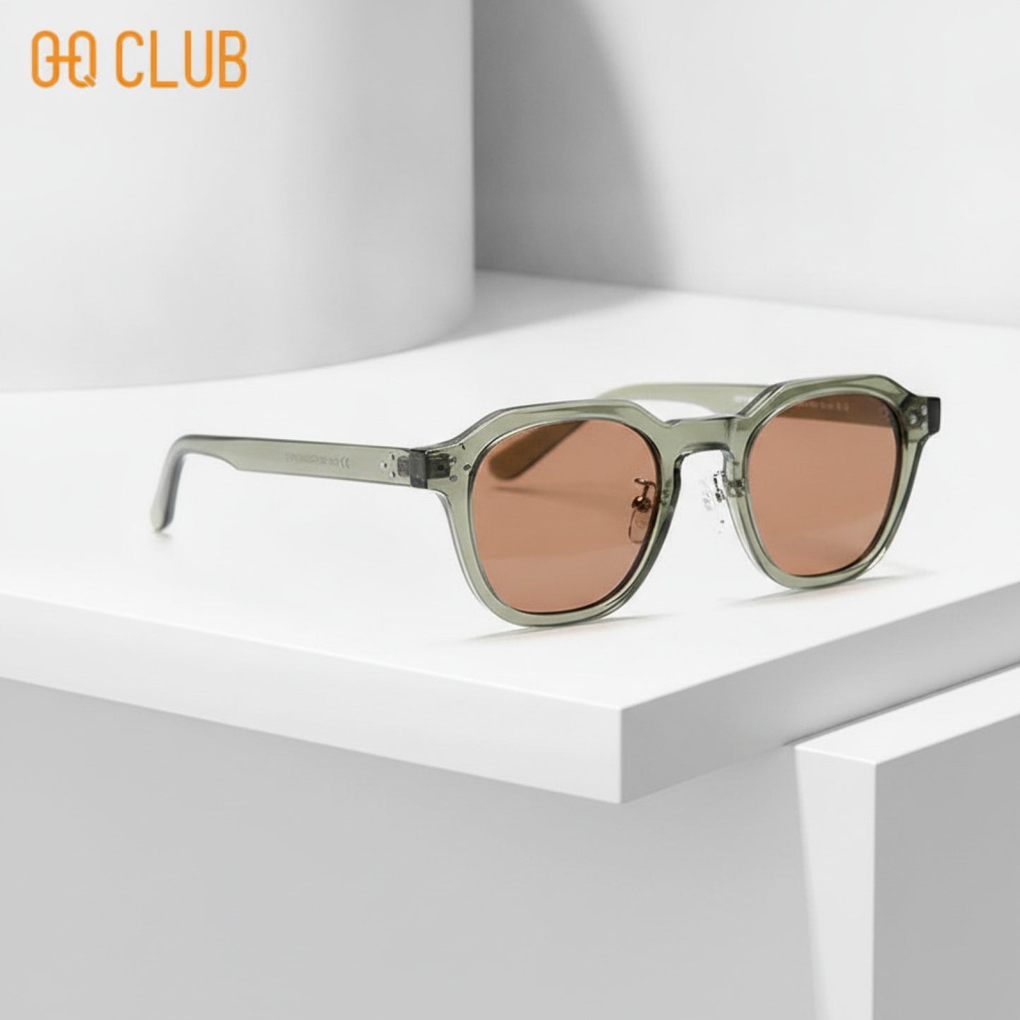 Lunettes de soleil O-Q CLUB Style Coréen Rétro UV400 pour Hommes et Femmes