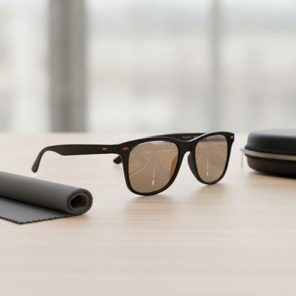 Lunettes de Soleil Polarisées Vision Nocturne pour Homme - Style Pilote Sportif
