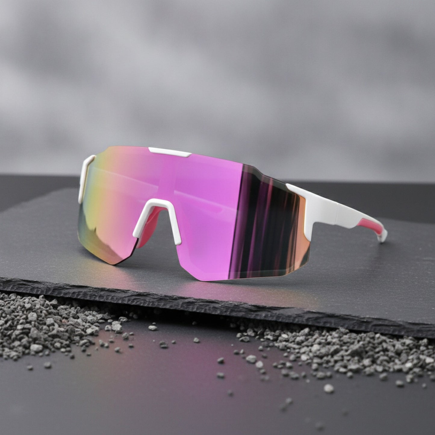 Lunettes de Soleil Cyclisme Grand Cadre UV400 Coupe-Vent pour Sports de Plein Air