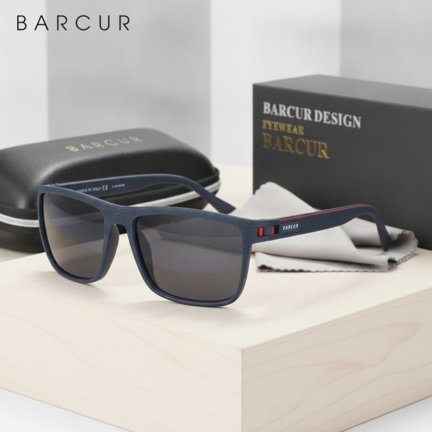 Lunettes de Soleil Polarisées TR90 BARCUR - Protection UVAB pour Homme et Femme