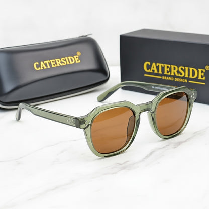Lunettes de soleil polarisées CATERSIDE Rétro - Monture Ultralégère TR90 pour Homme & Femme