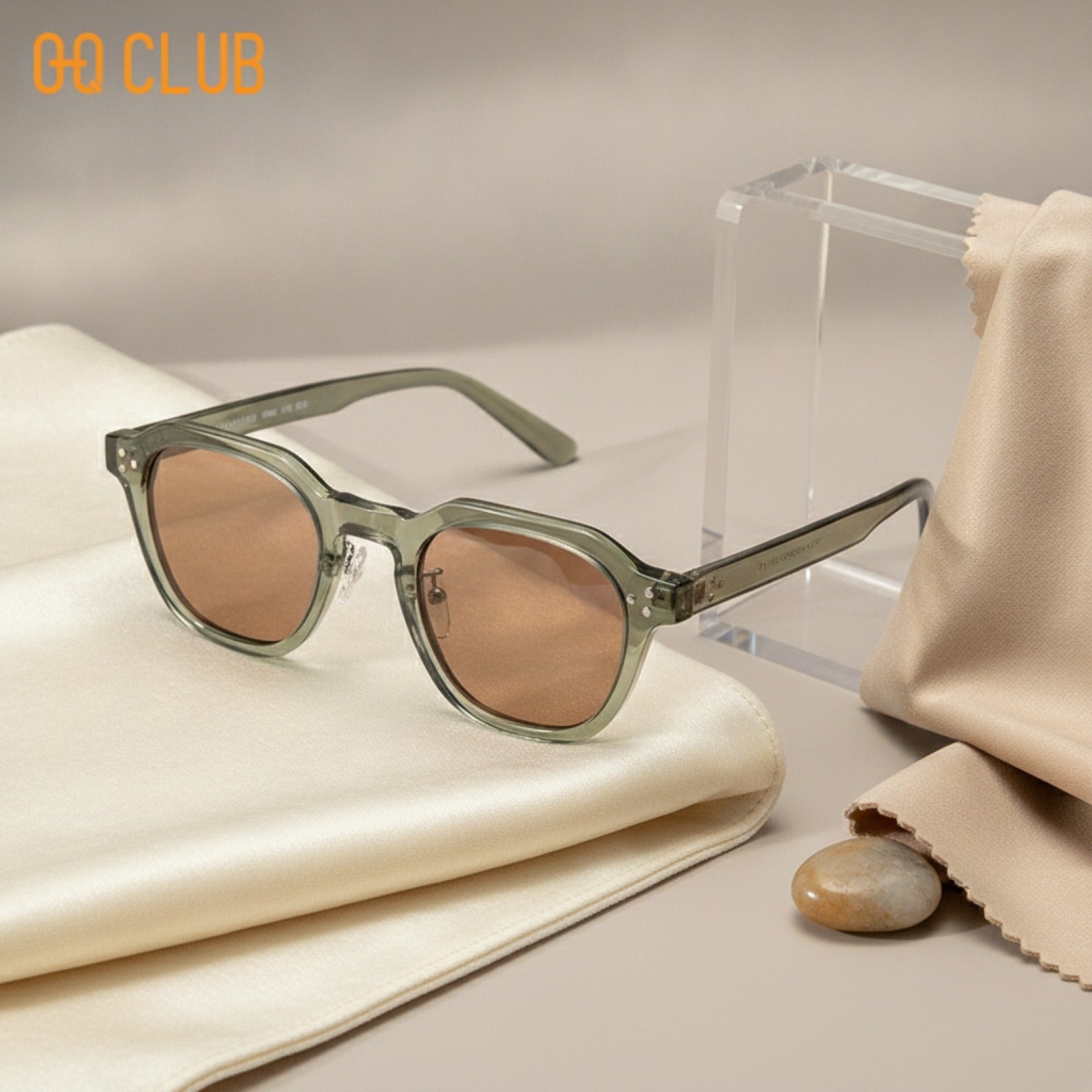 Lunettes de soleil O-Q CLUB Style Coréen Rétro UV400 pour Hommes et Femmes