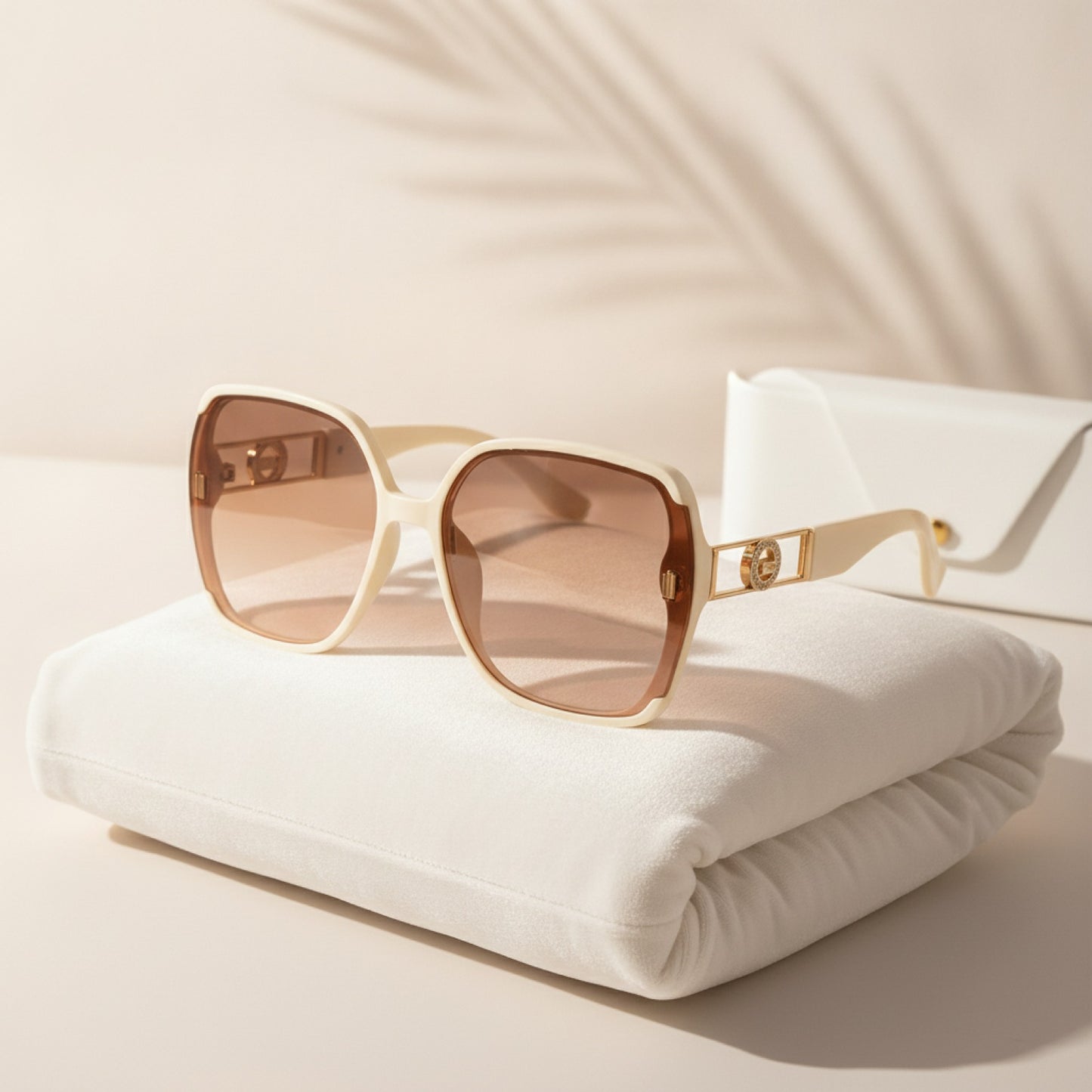 Lunettes de soleil carrées oversize femme - Style vintage luxe