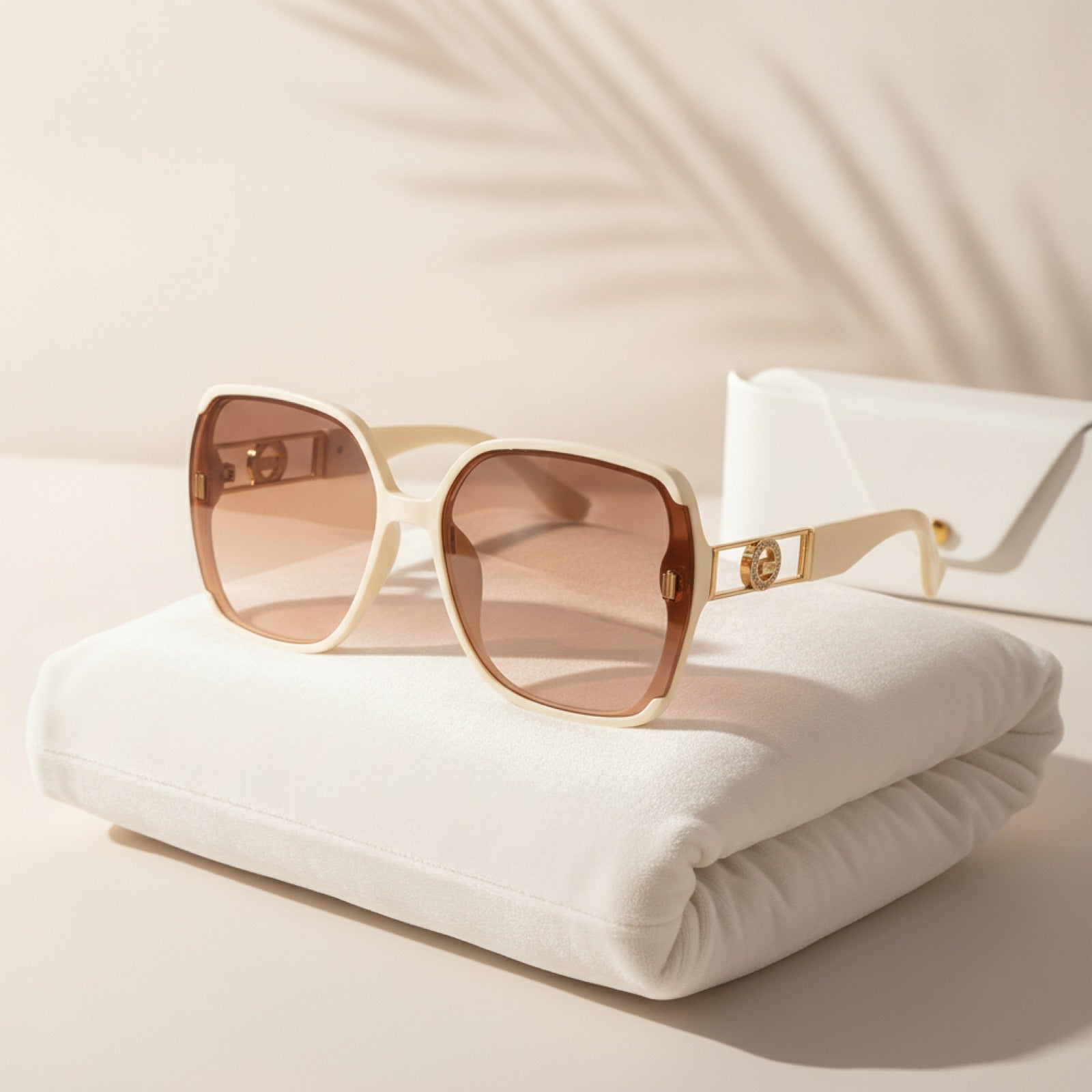 Lunettes de soleil carrées oversize femme - Style vintage luxe