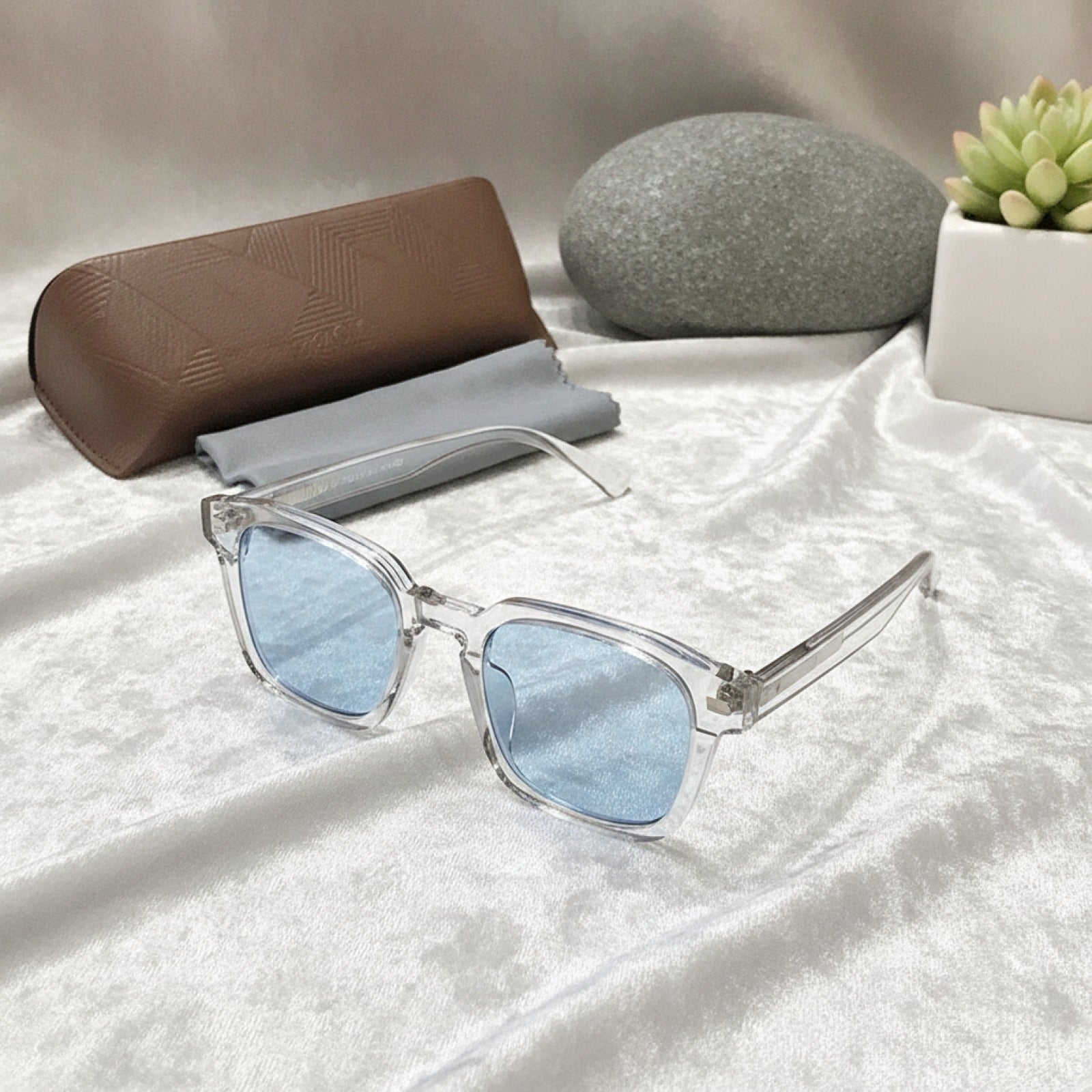 Lunettes de soleil RMM Rétro Carrées Polygonales Homme Femme Style Hip Hop