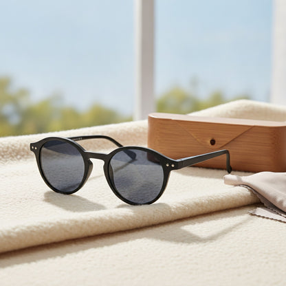 Lunettes de soleil rondes vintage polarisées ZENOTTIC - Taille S