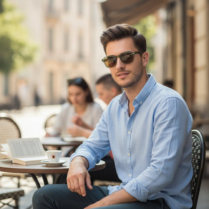 Lunettes de soleil polarisées CATERSIDE Rétro - Monture Ultralégère TR90 pour Homme & Femme