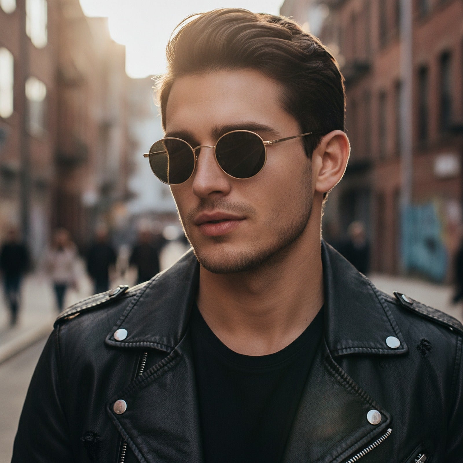 Lunettes de Soleil Rétro Rondes en Métal - Style Vintage Punk pour Femmes
