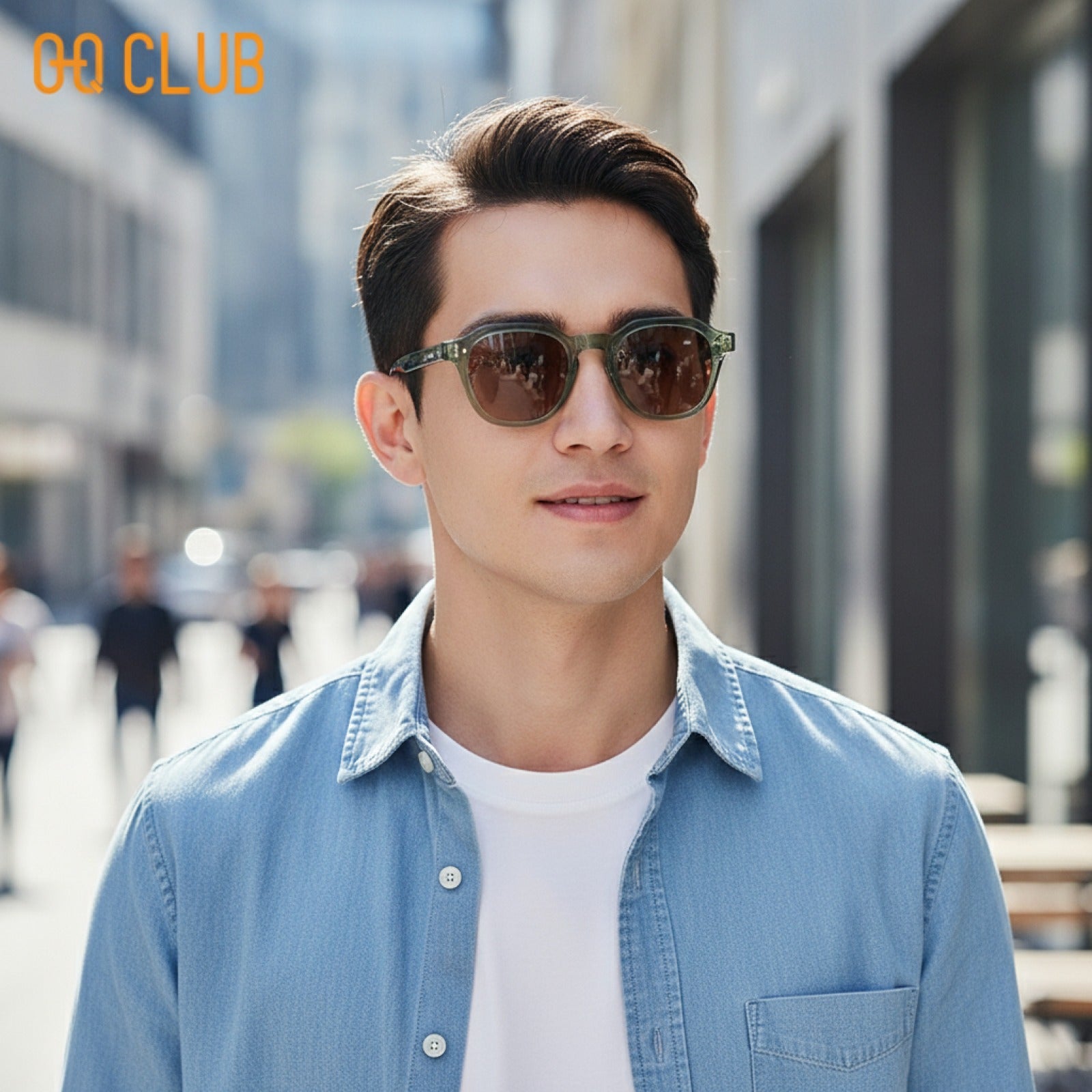 Lunettes de soleil O-Q CLUB Style Coréen Rétro UV400 pour Hommes et Femmes