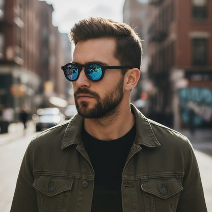 Lunettes de Soleil Rondes Rétro UV400 - Style Punk Tendance pour Hommes et Femmes