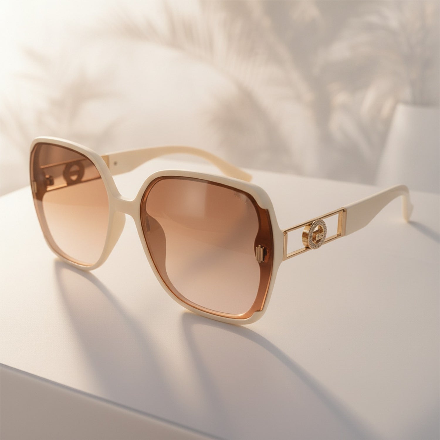Lunettes de soleil carrées oversize femme - Style vintage luxe