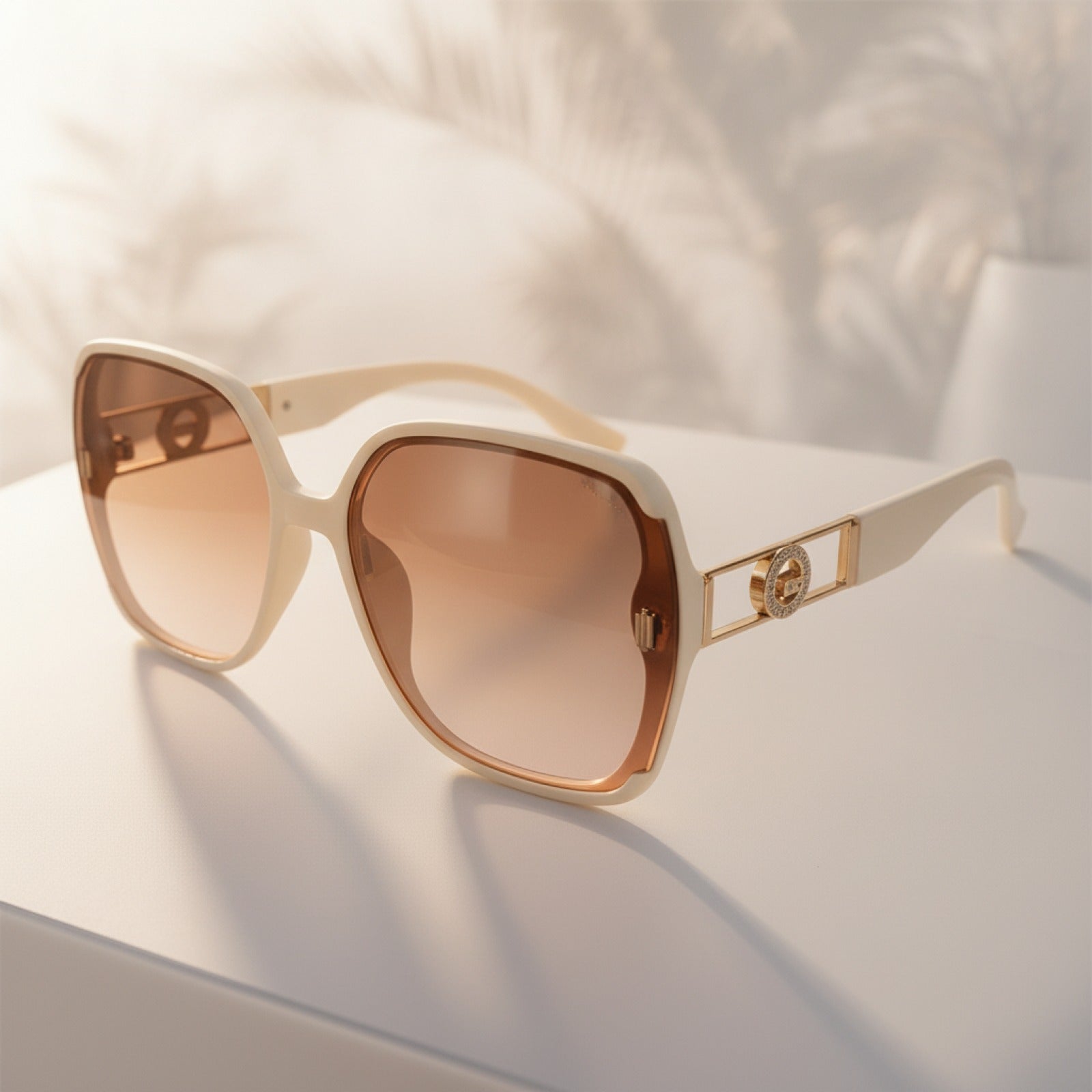 Lunettes de soleil carrées oversize femme - Style vintage luxe
