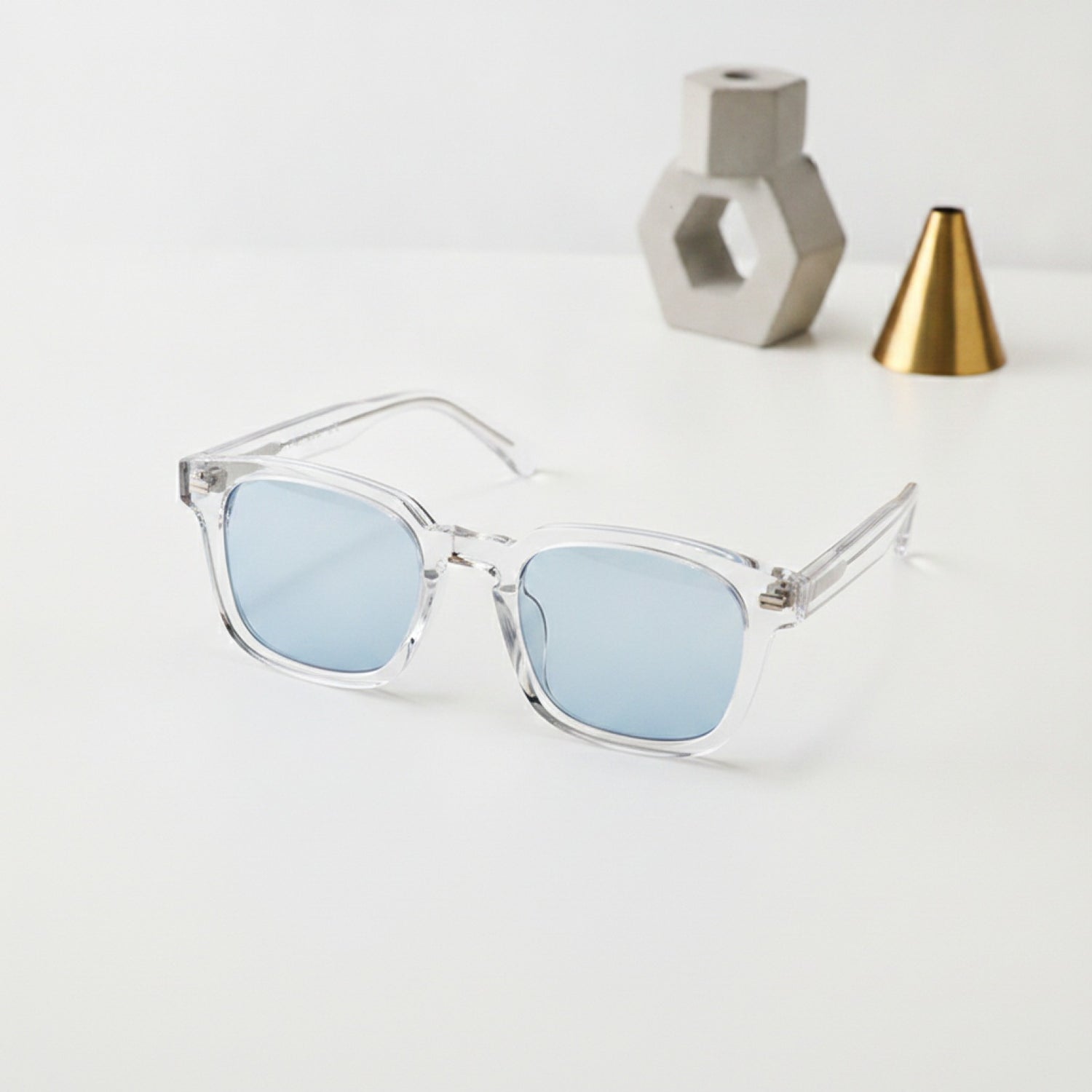 Lunettes de soleil RMM Rétro Carrées Polygonales Homme Femme Style Hip Hop