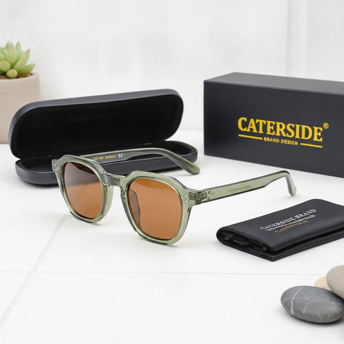 Lunettes de soleil polarisées CATERSIDE Rétro - Monture Ultralégère TR90 pour Homme & Femme
