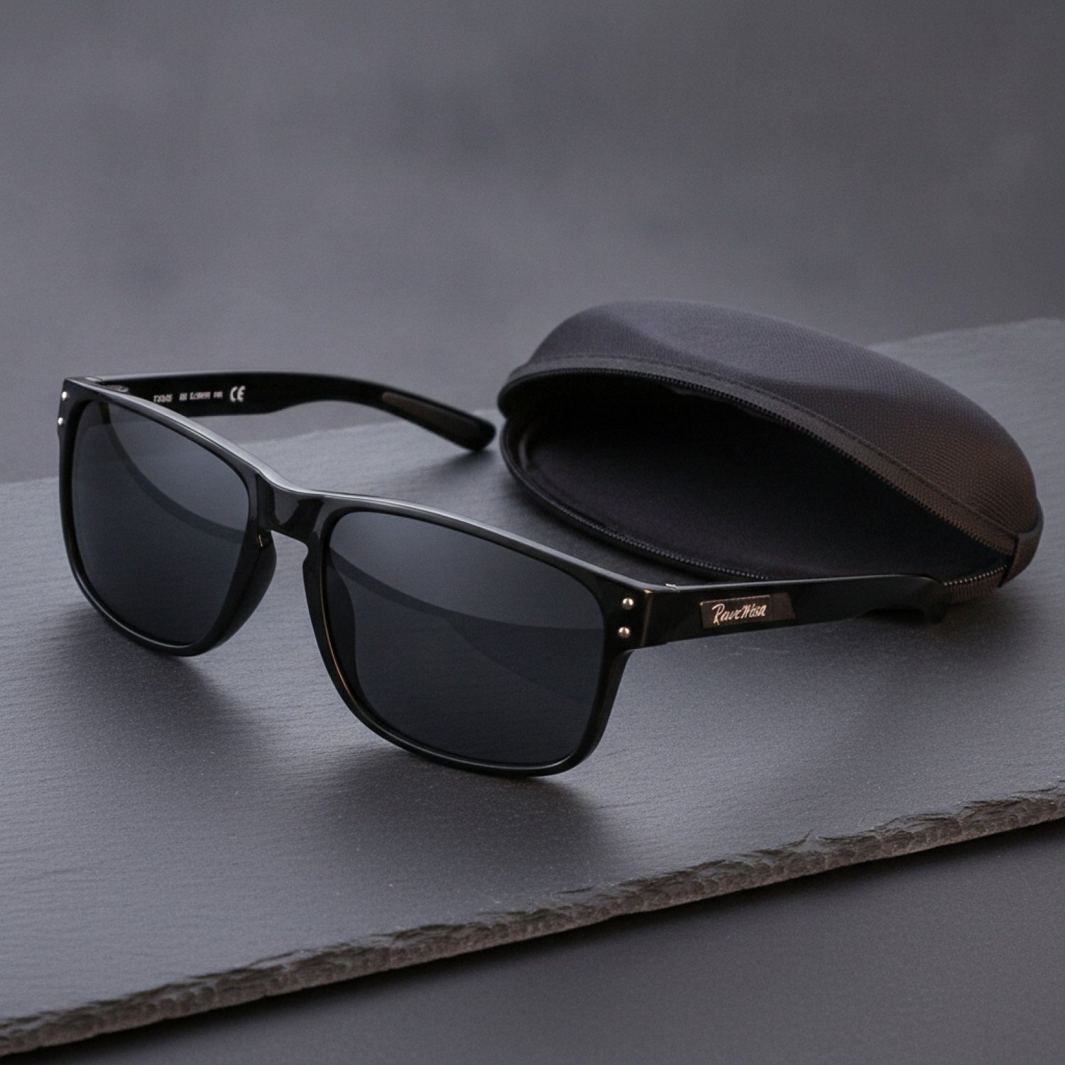 Lunettes de soleil homme carrées polarisées TR90 - Protection UV