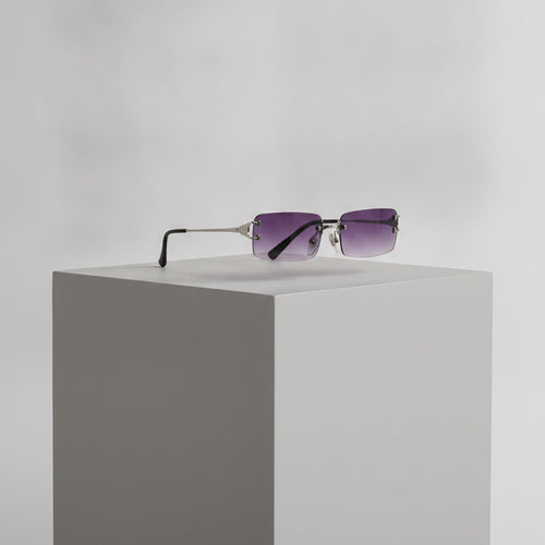 Lunettes de Soleil Carrées Sans Monture UV400 - Style Moderne Homme & Femme