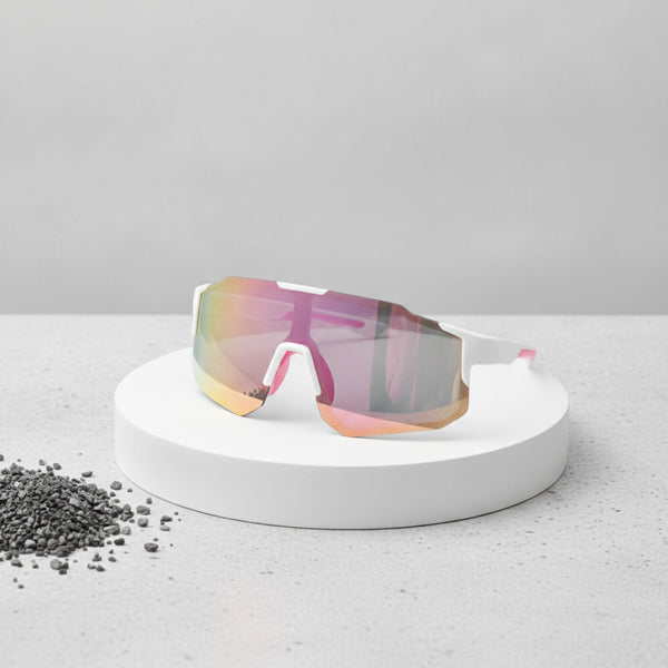 Lunettes de Soleil Cyclisme Grand Cadre UV400 Coupe-Vent pour Sports de Plein Air
