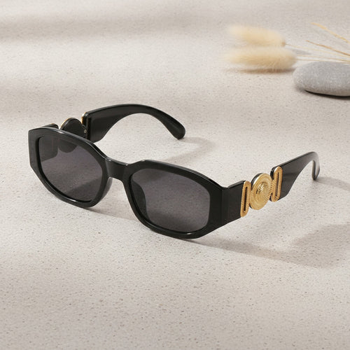 Lunettes de Soleil Carrées Vintage Luxe - Monture Rectangle pour Hommes et Femmes