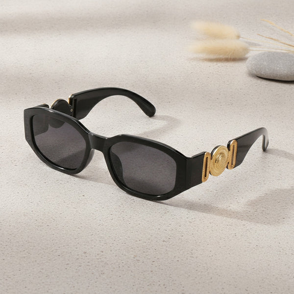Lunettes de Soleil Carrées Vintage Luxe - Monture Rectangle pour Hommes et Femmes