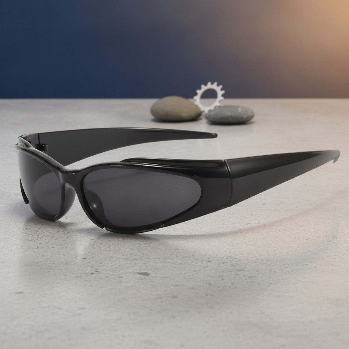 Lunettes de Soleil Vintage Y2K Rétro Ovale - Style Punk pour Hommes & Femmes